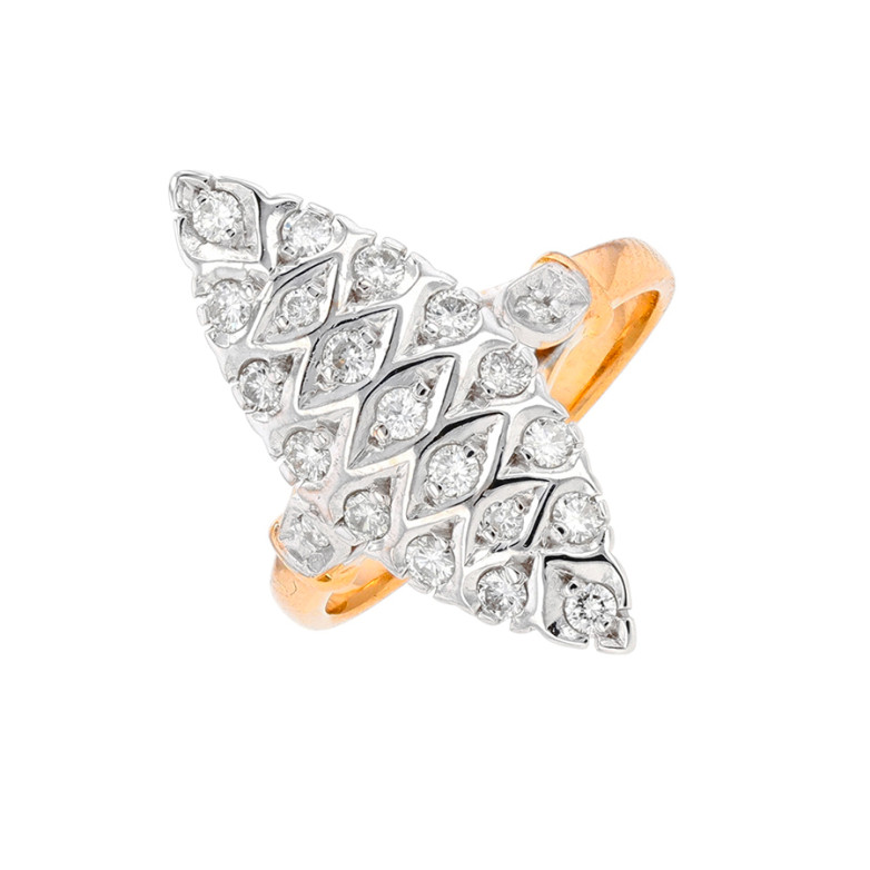 Bague marquise diamants 0.49 carat 2 ors 6g Comme neuf -  reconditionné disponible sur Gemme Les Bijoux